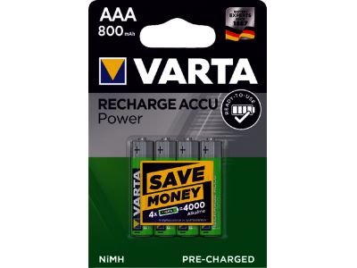 Oplaadbare batterijen AAA 4 stuks varta