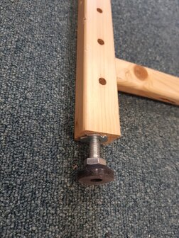 OP=OP Aanbouw Stelling Gelakt Massief Hout 250 x 100 x 50 cm Goedkoopste !