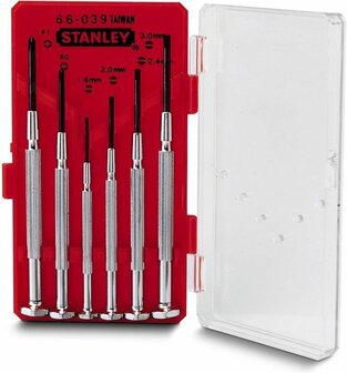 Stanley 1-66-039 6-delig Horlogemakers Schroevendraaierset - PH/PZ
