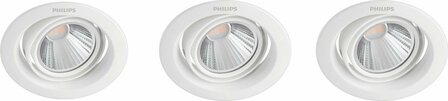 Philips Pomeron inbouwspot - 3-lichts - 7W