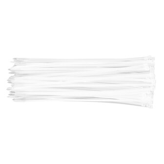 NEO Kabelbinders / Tie-rips 3,6 x 300 mm WIT, 100 stuks