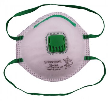 Stofmasker met ventiel. FFP 1, EN 149. 2 stuks