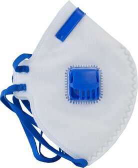 Stofmasker met Ventiel en Elastiek, FFP 2 Nr D, EN 149. 3 stuks