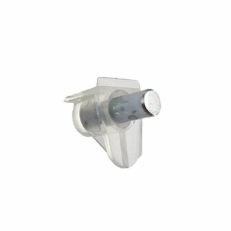 Kastplankdrager Transparant met metalen Stift 4 mm 75 stuks