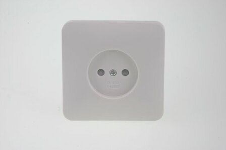 Uni Inbouw Stopcontact - 1-voudig - Vaste Voorplaat - Polarwit