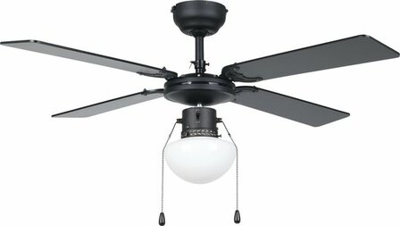 EGLO Fortaleza Plafondventilator met lamp - &Oslash; 106,6 cm - 3 snelheden - AC longer life - Zwart/Bruin