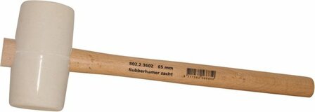 Rubberhamer met Steel - Wit - Gr 2