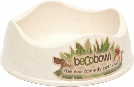 Beco Bowls - Voerbak/ Waterbak voor Honden - Zeer Sterk &amp; Vaatwasserbestendig - Trendy in 4 Kleuren in S/M/L - Kleur: Naturel, Maat: Large