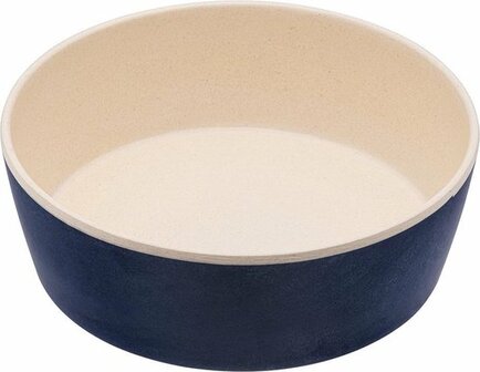 Beco Printed Bowls - Bamboe voerbak/waterbak voor honden - duurzaam &amp; trendy - 5 Kleuren in 2 maten - Kleur: Blauw, Maat: Large - 1650 ml