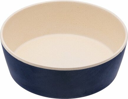 Beco Printed Bowls - Bamboe voerbak/waterbak voor honden - duurzaam &amp; trendy - 5 Kleuren in 2 maten - Kleur: Blauw, Maat: Small - 800 ml