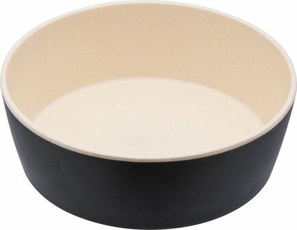 Beco Printed Bowls - Bamboe voerbak/waterbak voor honden - duurzaam &amp; trendy - 5 Kleuren in 2 maten - Kleur: Grijs, Maat: Small - 800 ml