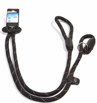 Duvoplus - Uitlaatriem Voor Dieren - Hond - Dressuur Sliplijn M-l - 183cm/12mm Zwart - 1st
