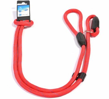 Duvoplus - Uitlaatriem Voor Dieren - Hond - Dressuur Sliplijn M-l - 183cm/12mm Rood - 1st