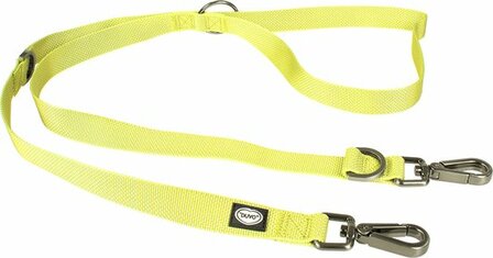 Duvoplus - Uitlaatriem Voor Dieren - Hond - Explor North Duo Leiband Nylon Xxl 200cm/25mm Neon Geel - 1st