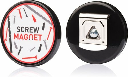 Screwmagnet - Zwarte klusmagneet - 67mm met broekclip