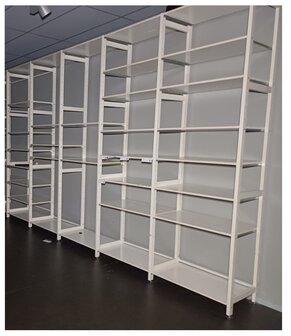 Witte Massief Houten Aanbouw Stelling 275 x 80 x 50 cm  (CASA)