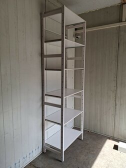 Witte Massief Houten Aanbouw Stelling 275 x 80 x 50 cm  (CASA)