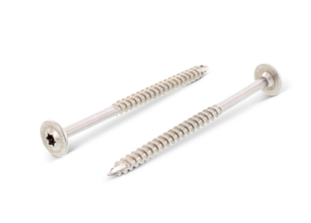 Sch&auml;fer en Peters Schotelkopschroef TX40 - 8.0 x 50 mm (100 stuks) - RVS A2 - Deeldraad - met Snijpunt