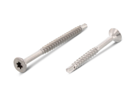 Sch&auml;fer en Peters Spaanplaatschroef Verzonken Versterkte kop TX25 - 5.0 x 50/30 mm (200 stuks) - RVS AISI 410 - met Boorpunt