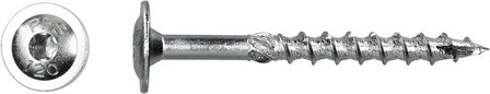 PGB PFS Schotelkopschroef Verzinkt TX30 - 6.0 x 80 mm (100 stuks) - Deeldraad met Snijpunt