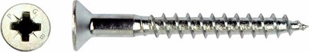 PGB Spaanplaatschroef PZ2 Verzinkt - 4.5 x 60 mm (200 stuks) - korte Deeldraad