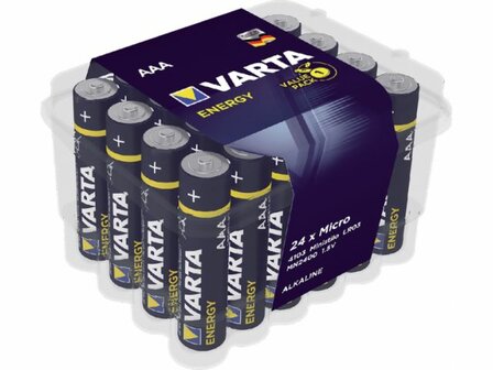 Varta batterijen AAA  doosje 24 stuks 