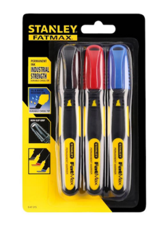 Stanley FatMax Markeerstift Rood/Zwart/Blauw (x3) - 0-47-315