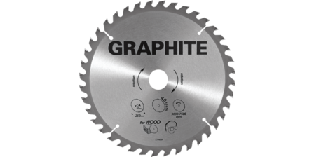 GRAPHITE Cirkelzaagblad 165 mm, 18 tands, Hout