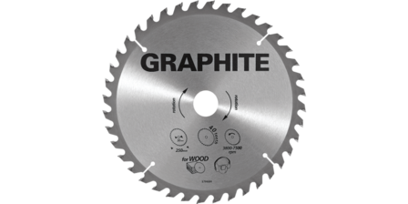 GRAPHITE Cirkelzaagblad 165 mm, 24 tands, Hout