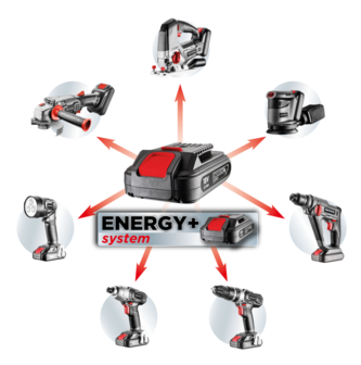 Accu SDS boorhamer machine 18v, LI-ION Energy+ 58G009 GRAPHITE