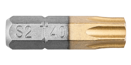 Schroef Bit Torx T 40, 25 mm. (2X) GRAPHITE