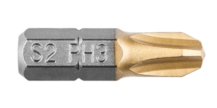 Schroef Bit PH 3, 25 mm. (2X) GRAPHITE