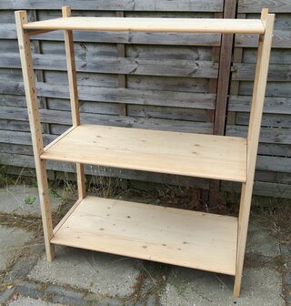 Massief Houten Basis Stelling 130 x 100 x 50 cm Goedkoopste ! (XENOS)