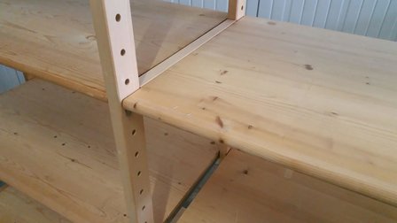 Massief Houten Aanbouw Stelling 130 x 120 x 50 cm Goedkoopste !  (XENOS)