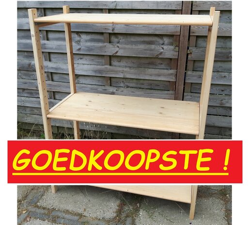 OP=OP Basis Stelling Gelakt Massief Hout 140 x 100 x 50 cm Goedkoopste !