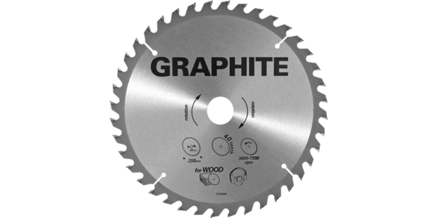 GRAPHITE Cirkelzaagblad 160 mm, 30 tands, Hout