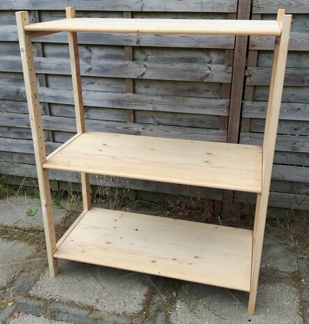 Massief Houten Basis Stelling 130 x 100 x 50 cm Goedkoopste ! (XENOS)