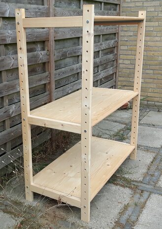 Massief Houten Basis Stelling 130 x 100 x 50 cm Goedkoopste ! (XENOS)