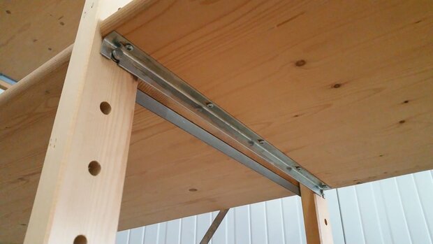 Massief Houten Aanbouw Stelling 130 x 100 x 50 cm Goedkoopste ! (XENOS)