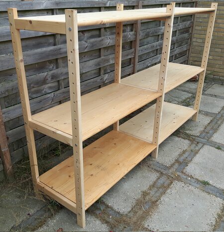 Massief Houten Aanbouw Stelling 130 x 100 x 50 cm Goedkoopste ! (XENOS)