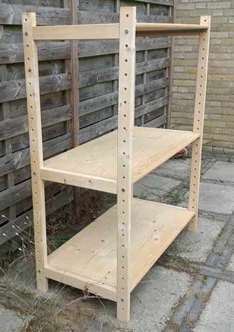 Massief Houten Basis Stelling 130 x 120 x 50 cm Goedkoopste ! (XENOS)