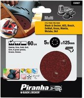 Piranha Schuurschijf excentrische schuurmachine 125mm, 60K 5 stuks X32027