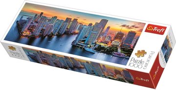 Trefl puzzel Panorama - Miami bij zonsondergang 1000 stukjes