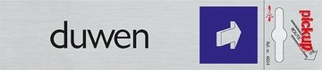 Pickup duwen (liggend) deurbordje - 165 x 44 mm
