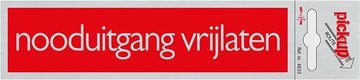 Pickup nooduitgang vrijlaten deurbordje - 165 x 44 mm