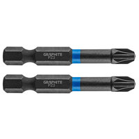 GRAPHITE Bit IMPACT PZ 3 x 50 mm, S2 Staal Full Fit Kop, 2 stuks