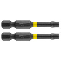 GRAPHITE Bit IMPACT TX 27 x 50 mm, S2 Staal Full Fit Kop, 2 stuks