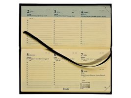 Zakagenda  2026  - Quantore -  harde kaft - liggend zwart (8.5cm x 17.5cm)