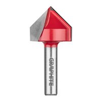 V-Groeffrees 25,4 x 25,4 mm schacht 8 mm GRAPHITE