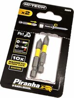 Piranha Hi-TECH schroefbit - Philips 1 PH1 - Lengte 50mm - X62870 - 2 stuks